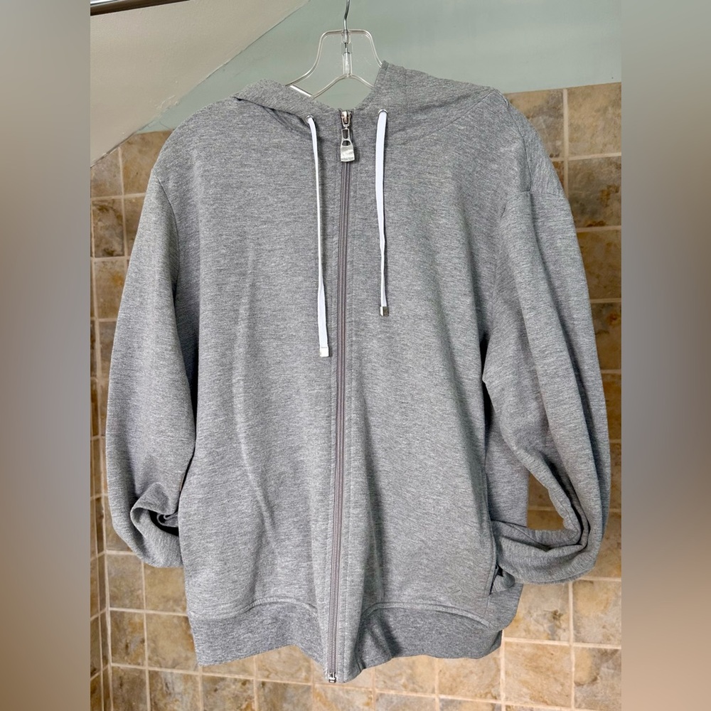 Gray Zip-Up Hoodie